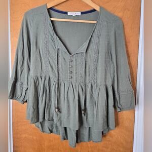 Rewind Ladie's Blouse Size M - Sage Green